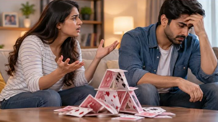 তাসের ঘরের মতো ভাঙছে সম্পর্ক!